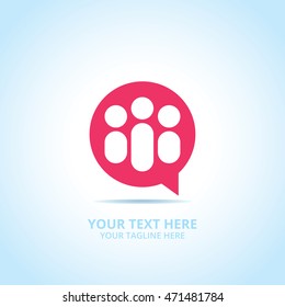 Abstract Communication logo, design concept, emblem, logotype element for template.
