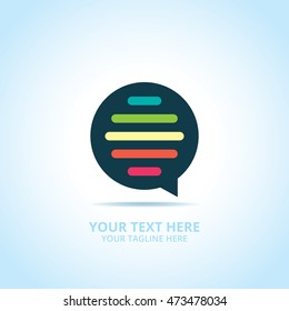 Abstract Communication logo, design concept, emblem, icon, flat logotype element for template.