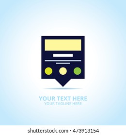 Abstract Communication logo, design concept, emblem, icon, flat logotype element for template.
