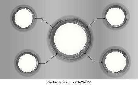 Abstract communication, media technology concept design  for your content, business and web design. Vector illustration.