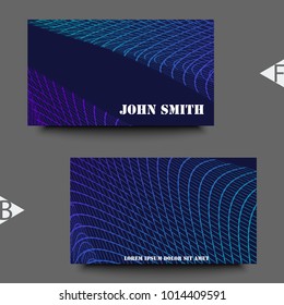 Abstract communication network background. Fractal element with lines. Business card template with abstract background. Eps10 Vector illustration
