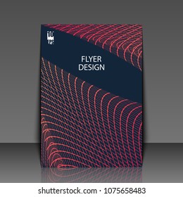 Abstract communication network background. Fractal element with lines. Template flyer with abstract background. Eps10 Vector illustration