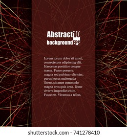 Abstract communication network background. Fractal element with lines and dots array. Big data connection complex concept. Brochure template. Eps10 Vector illustration