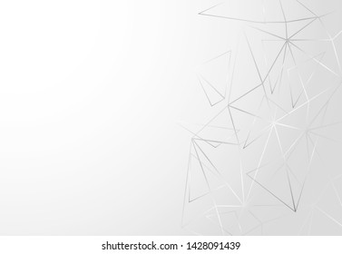Abstract. Communications or technology, science background. silver connected line on white background. vector.