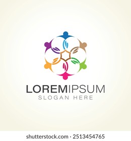 Abstract Community colorful branding logo template