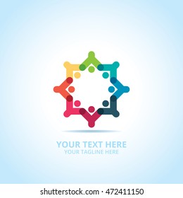 Abstract Community logo, design concept, emblem, icon, logotype element for template.