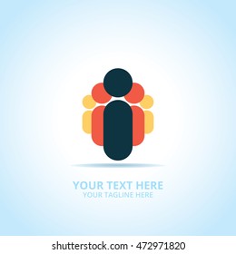Abstract Community logo, design concept, emblem, icon, flat logotype element for template.