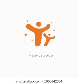 Abstract community logo icon vector design. Creative agency, social work, teamwork, business, advertising vector logo.  Editable Design. Happy motivated people in colorful logo. Team web icon.