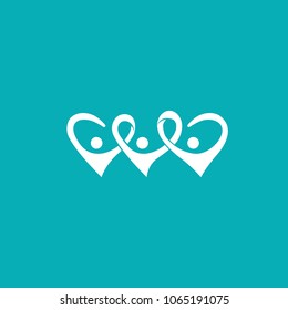 Abstract community logo icon vector design. Creative agency, social work, teamwork, business, advertising vector logo.  Design Editable Design. Happy motivated people in colorful logo. Team web icon.