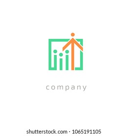 Abstract community logo icon vector design. Creative agency, social work, teamwork, business, advertising vector logo.  Design Editable Design. Happy motivated people in colorful logo. Team web icon.