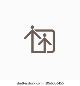 Abstract community logo icon vector design. Creative agency, social work, teamwork, business, advertising vector logo. Happy motivated people in colorful logo. Team web icon.
