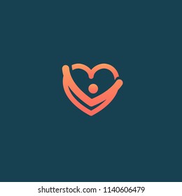 Abstract community logo icon vector design. Creative agency, social work, teamwork, business, advertising vector logo. Happy motivated people in colorful logo. Team web icon.