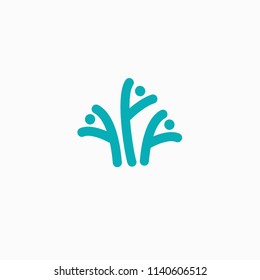 Abstract community logo icon vector design. Creative agency, social work, teamwork, business, advertising vector logo. Happy motivated people in colorful logo. Team web icon.