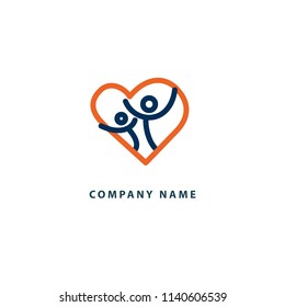 Abstract community logo icon vector design. Creative agency, social work, teamwork, business, advertising vector logo. Happy motivated people in colorful logo. Team web icon.