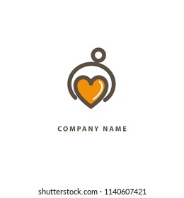 Abstract community logo icon vector design. Creative agency, social work, teamwork, business, advertising vector logo. Happy motivated people in colorful logo. Team web icon.