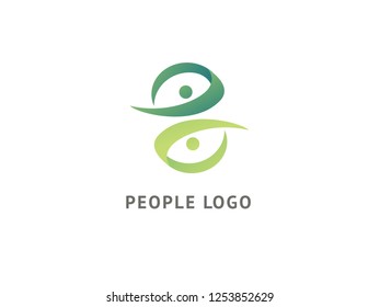 Abstract community logo icon vector design. Creative agency, social work, teamwork, business, advertising vector logotype. Happy motivated people in colorful logo. Team web icon