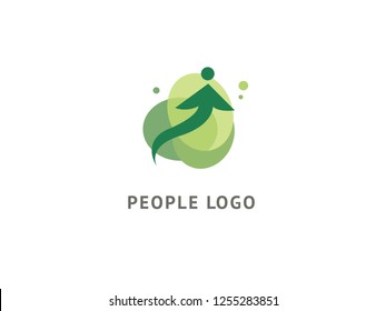 Abstract community logo icon vector design. Creative agency, social work, teamwork, business, advertising vector logotype. Happy motivated people in colorful logo. Team web icon