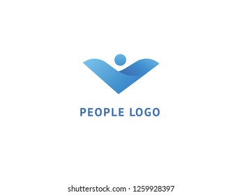 Abstract community logo icon vector design. Creative agency, social work, teamwork, business, advertising vector logo. Editable Design. Happy motivated people in colorful logo. Team web icon