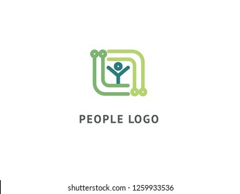 Abstract community logo icon vector design. Creative agency, social work, teamwork, business, advertising, internet communication company, digital agency, marketing. vector logo. Team web icon