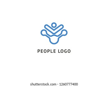 Abstract community logo icon vector design. Creative agency, social work, teamwork, business, advertising vector logo. Editable Design. Happy motivated people in colorful logo. Team web icon