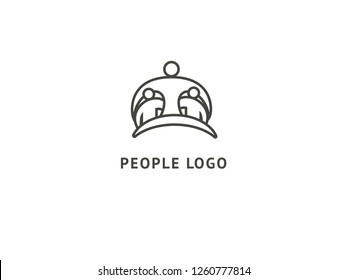 Abstract community logo icon vector design. Creative agency, social work, teamwork, business, advertising vector logo. Editable Design. Happy motivated people. Team web icon