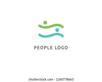 Abstract community logo icon vector design. Creative agency, social work, teamwork, business, advertising vector logo. Editable Design. Happy motivated people in colorful logo. Team web icon