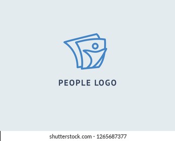 Abstract community logo icon vector design. Creative agency, social work, teamwork, business, advertising vector logo. Editable Design. Happy motivated people in colorful logo. Team web icon