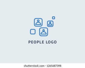 Abstract community logo icon vector design. Creative agency, social work, teamwork, business, advertising vector logo. Editable Design. Happy motivated people in colorful logo. Team web icon