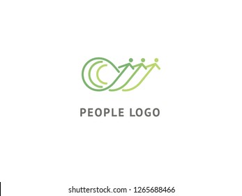Abstract community logo icon vector design. Creative agency, social work, teamwork, business, advertising vector logo. Editable Design. Happy motivated people in colorful logo. Team web icon