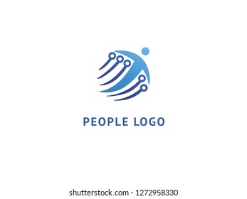 Abstract community logo icon vector design. Creative agency, social work, teamwork, business, advertising, internet communication company, digital agency, marketing. vector logo. Team web icon