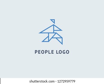 Abstract community logo icon vector design. Creative agency, social work, teamwork, business, advertising vector logo. Editable Design. Happy motivated people in colorful logo. Team web icon