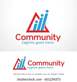 Abstract Community Logo Template Design Vector