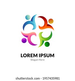 Abstract community logo template ready for use