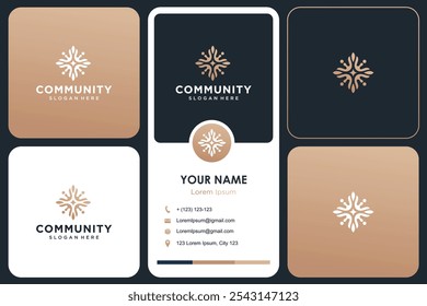 LOGOTIPO DE LA COMUNIDAD ABSTRACTAS VECTOR MODERNO
