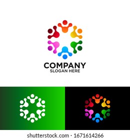 Abstract Community And Technology Logo Design