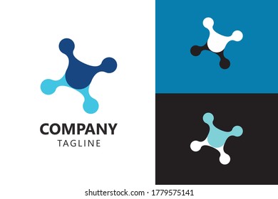 diseño de logotipo de comunidad y tecnología abstractas 