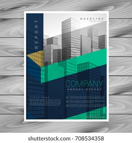 abstract company brochure poster design template with space for your photo