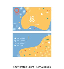 Abstract company card or visiting card design in front and back view