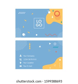 Abstract company card or visiting card design in front and back view