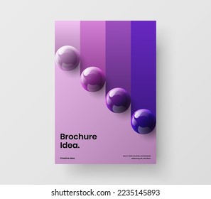 Abstrakte Firmenidentität, Vektorgrafik. Moderne 3D-Bälle buchen Cover Layout.