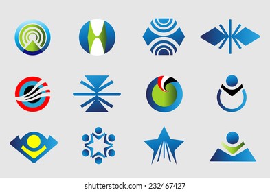 Abstract company logo collection 
