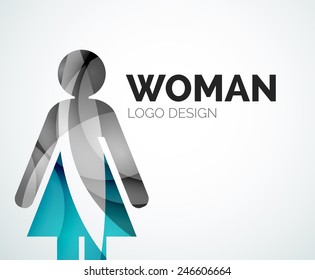 Design-Element für abstraktes Firmenlogo - Frauensymbol