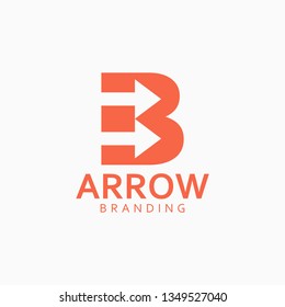 Abstract company logo design template with arrow