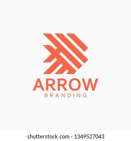 Abstract company logo design template with arrow