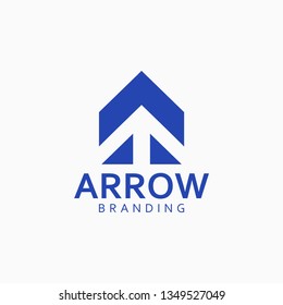 Abstract company logo design template with arrow