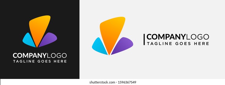 Abstract company logo icon vector design illustration