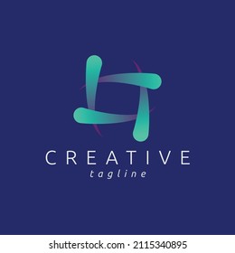 Abstract company logo with modern gradient color