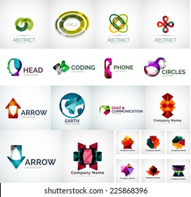 Abstract company logo vector collection - modern various business corporate logotypes