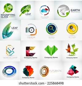 Resumen de la colección vectorial del logotipo de la empresa - gran conjunto de logotipos empresariales