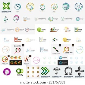 Abstract company logo vector collection - large set of business corporate logotypes